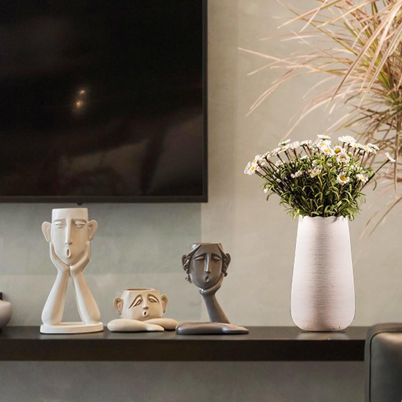 Handgemaakte Keramische Tanooki Vaas voor Boho Woondecoratie