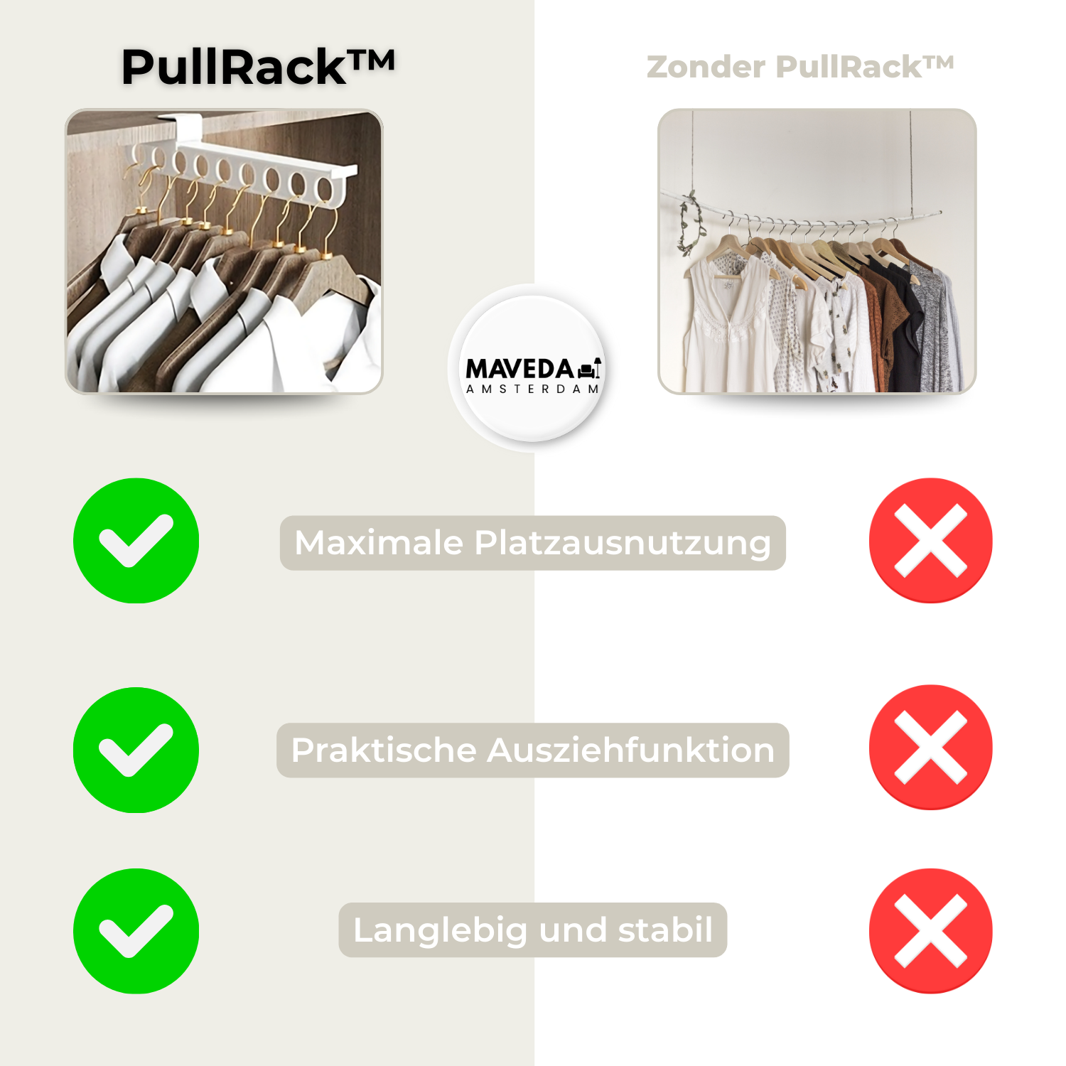 PullRack™ - Uittrekbare garderobekast