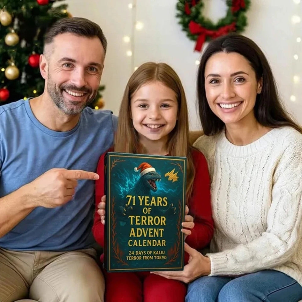 Open adventskalender met vakjes voor elke dag tot aan kerst