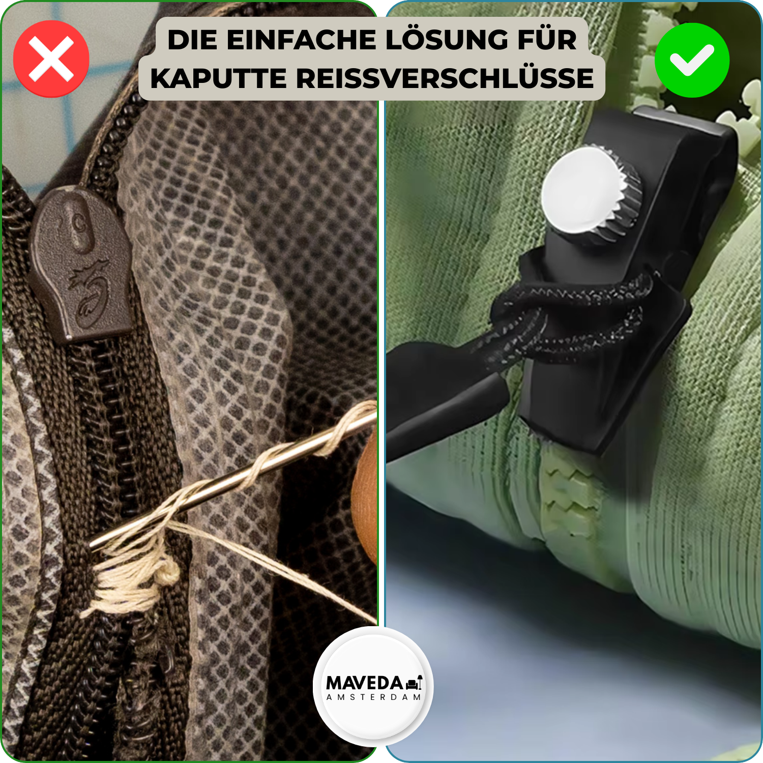 3+3 FREE | FixZip™ - Repareert elke kapotte zipseconde