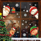Kerstmotieven op raamstickers voor sfeervolle winterdecoratie
