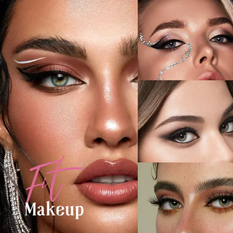 3-in-1 Oogschaduw, Eyeliner en Wimpers Sticker Set voor Directe Glamour