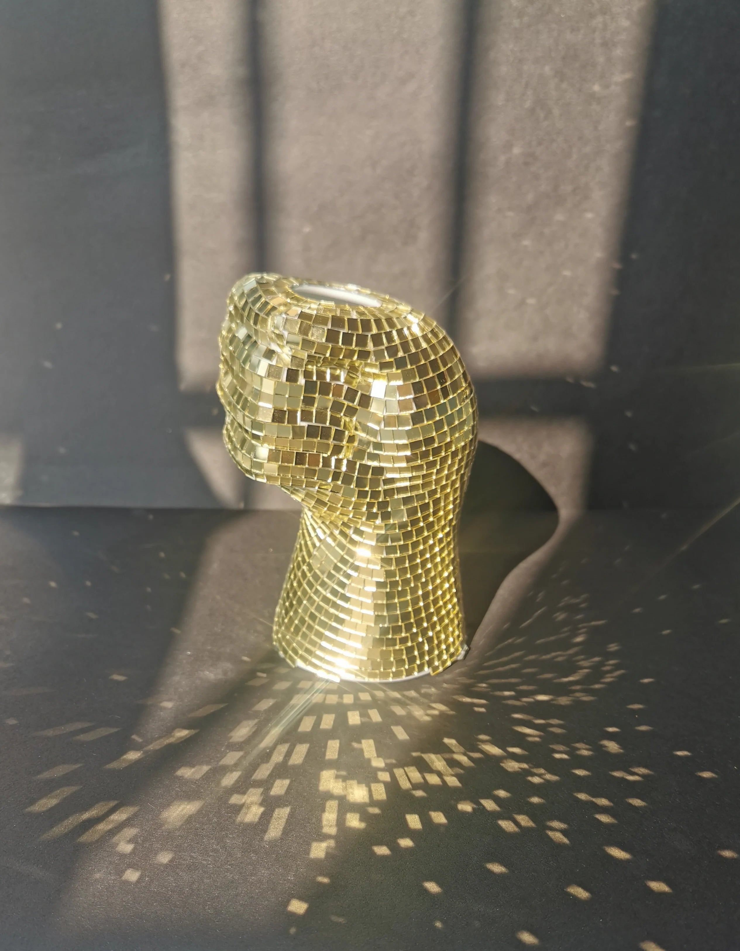 Retro discobal glazen vaas