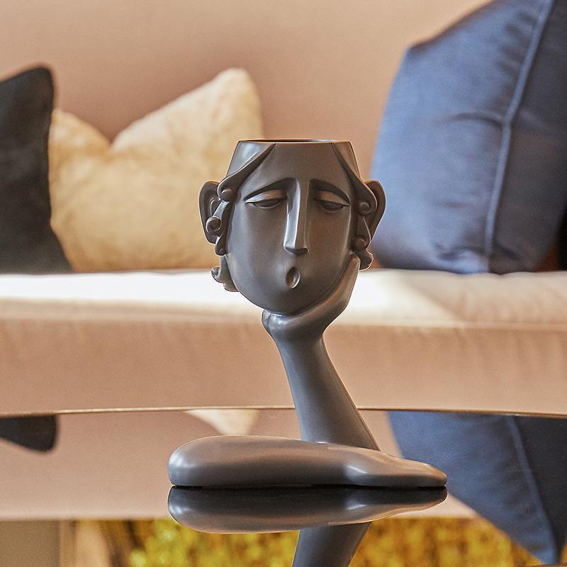 Handgemaakte Keramische Tanooki Vaas voor Boho Woondecoratie