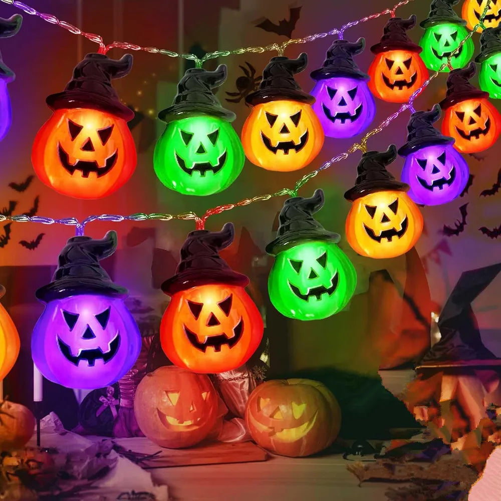 Halloween Pompoen Slingerlichten USB Batterij Aangedreven Binnen Buiten Decoratie