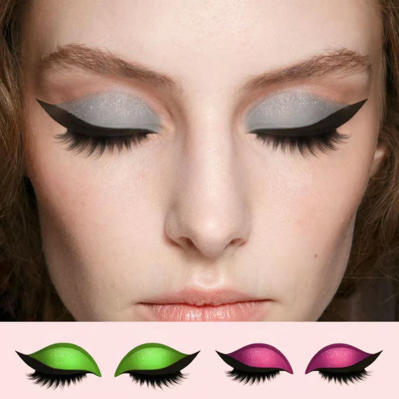 3-in-1 Oogschaduw, Eyeliner en Wimpers Sticker Set voor Directe Glamour