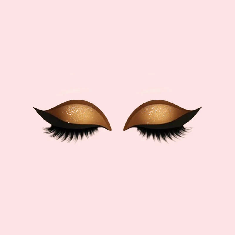 3-in-1 Oogschaduw, Eyeliner en Wimpers Sticker Set voor Directe Glamour