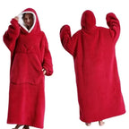 Ruimvallende fleecehoodie met handige voorzak