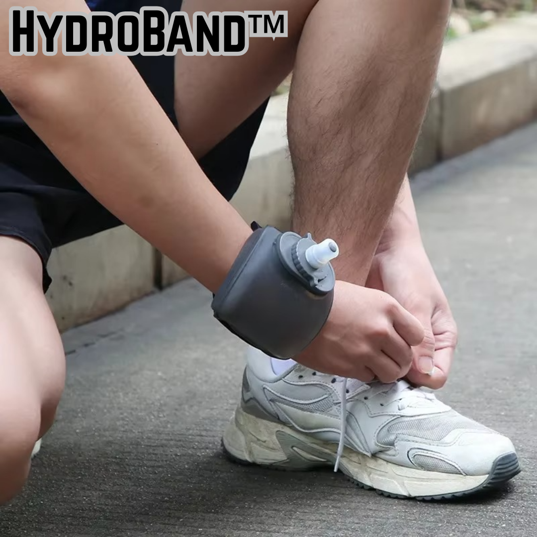 Handvrije polswaterfles voor actieve hydratatie