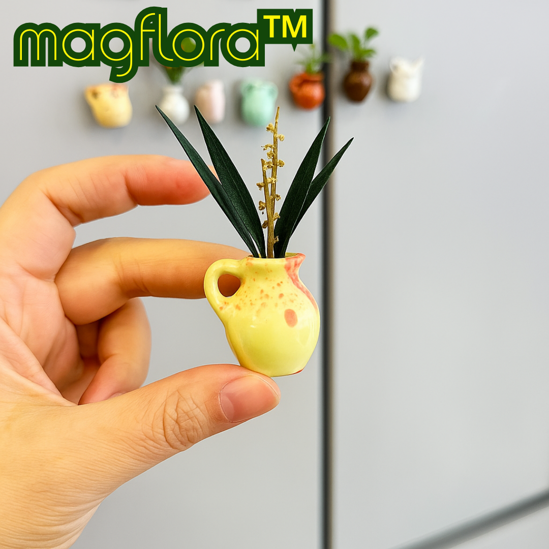 Set van 5 Mini Magnetische Bloemenvazen voor Modern Interieur