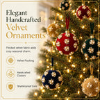 Set fluwelen kerstballen met zachte glans voor de kerstboom