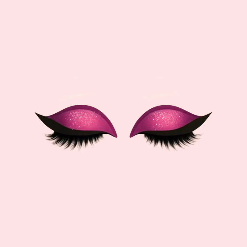 3-in-1 Oogschaduw, Eyeliner en Wimpers Sticker Set voor Directe Glamour