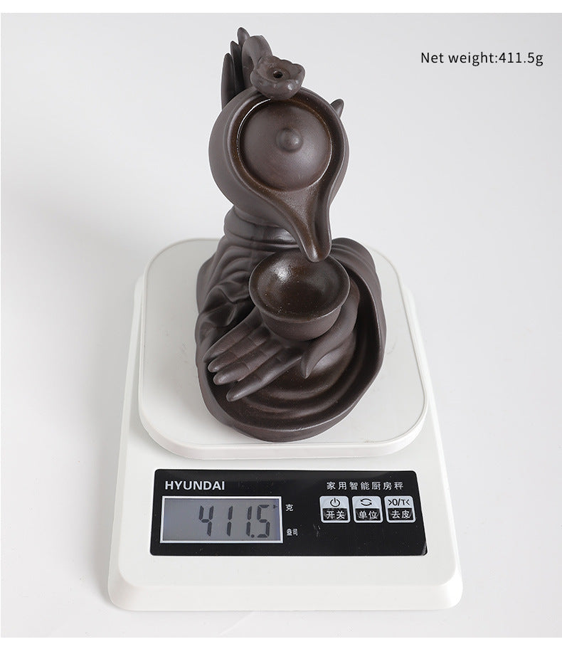 Zen-geïnspireerde keramische handtheepot voor aromatherapie en ontspanning