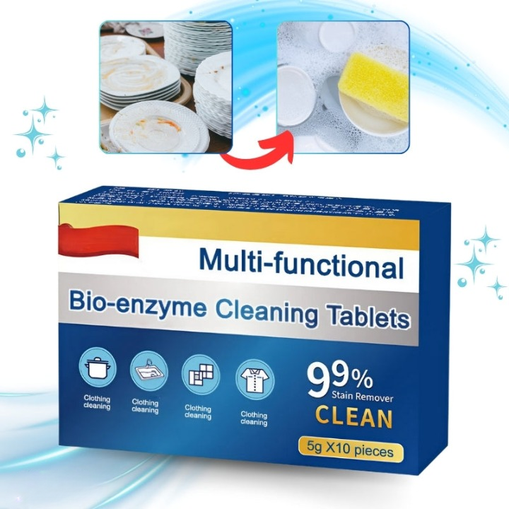 2+1 GRATIS | EcoCleanse™ - Multifunctionele Organische Enzym Wasmiddel Tabletten [Laatste dag korting]