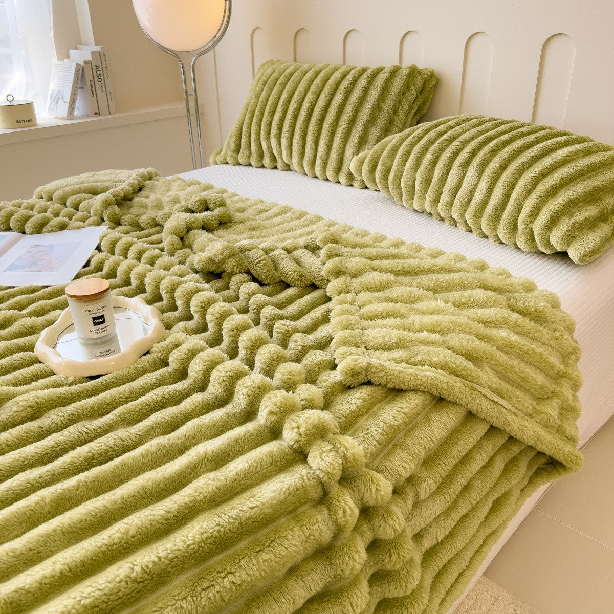 50% KORTING | SnugDream - Knusse lakenhoes pluche deken