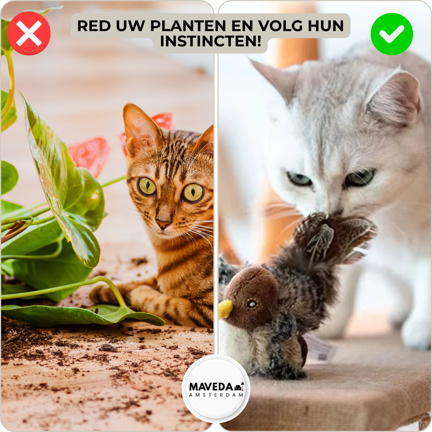 PurrTweet™ - Interactief tsjilpend vogelspeeltje voor katten
