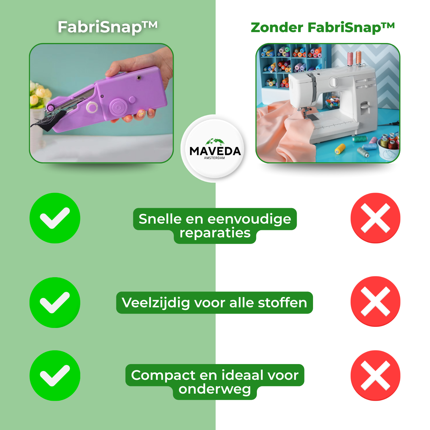 FabriSnap™ - Dit compacte apparaat naait moeiteloos en onzichtbaar