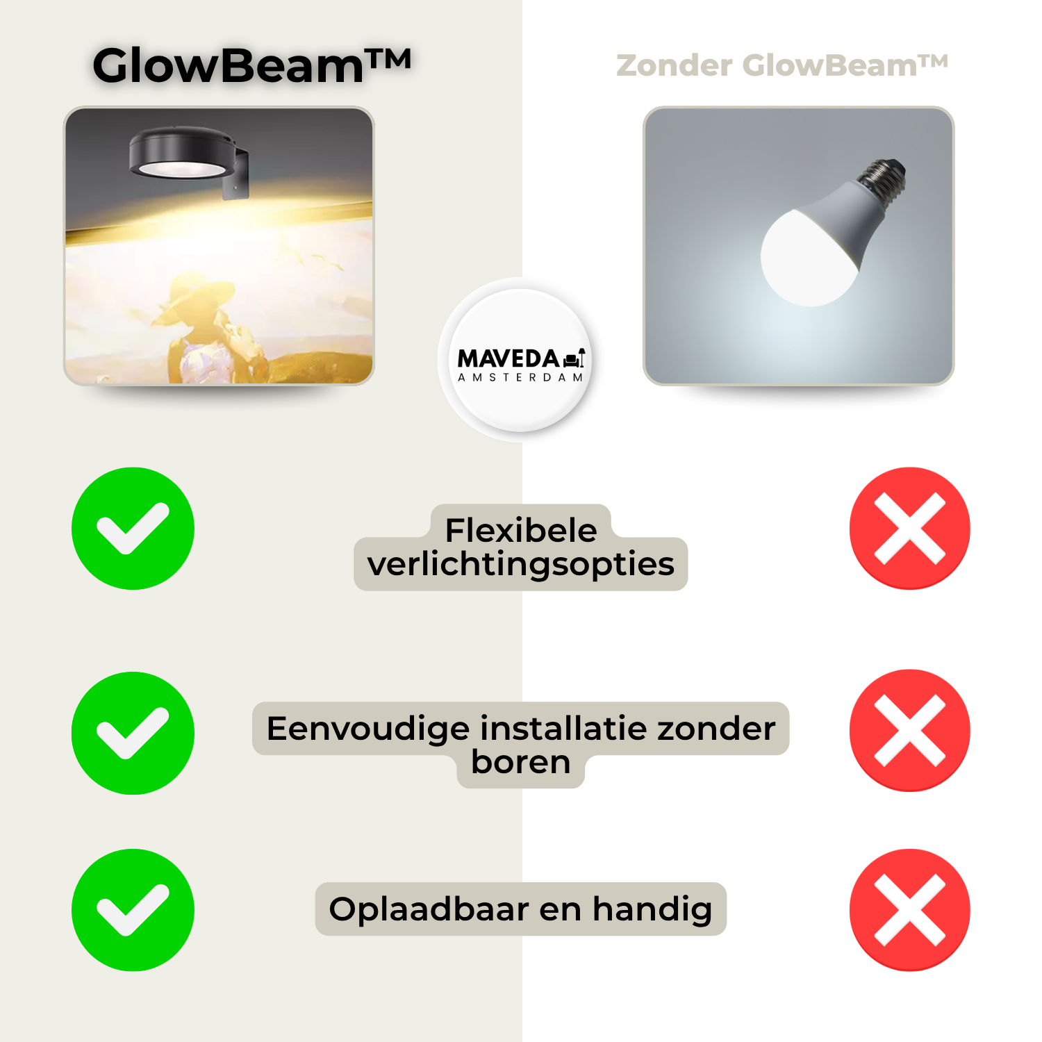 1+1 GRATIS | GlowBeam - Kunstzinnige verlichting met stijl & functie