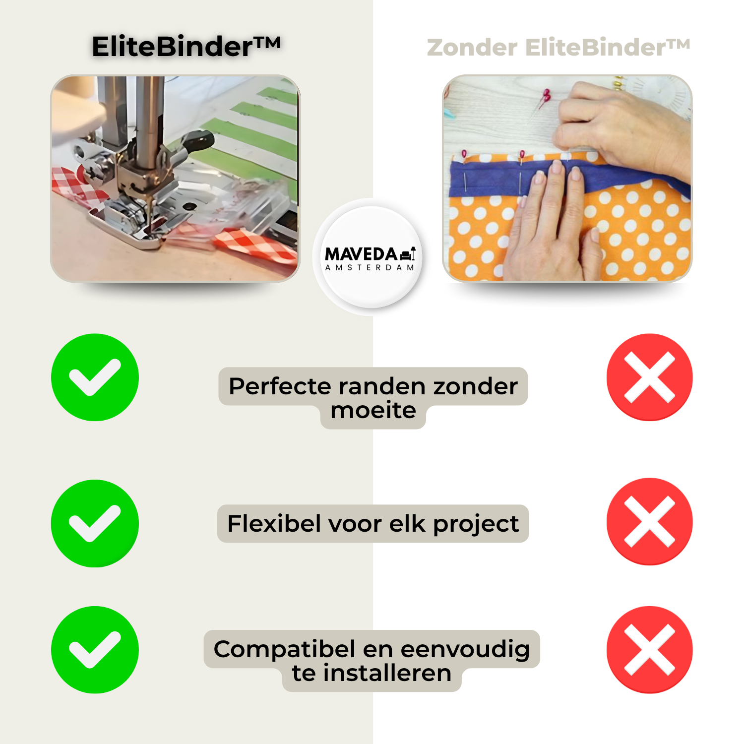 EliteBinder™ - Verstelbare biaisbindvoet