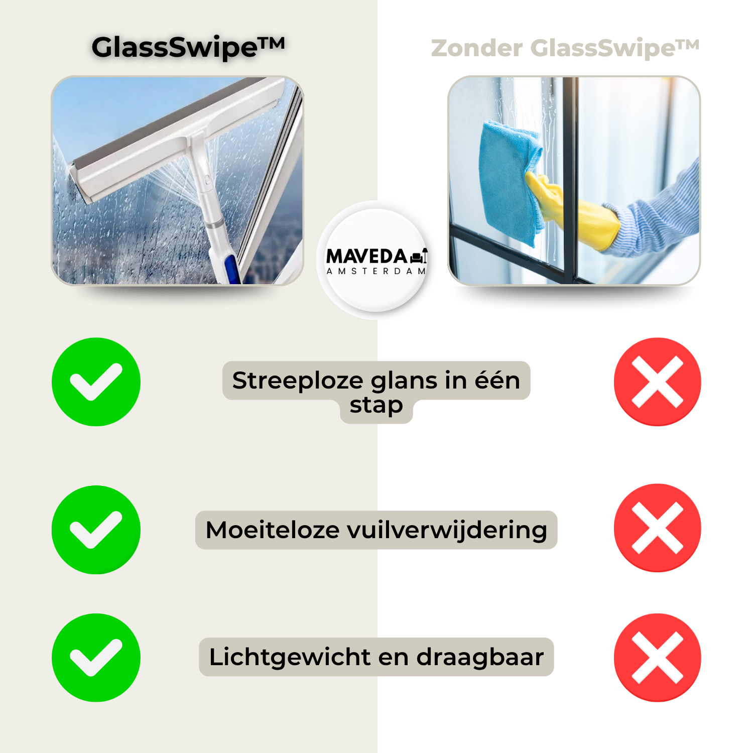 GlassSwipe™ - streeploze glans met één veeg