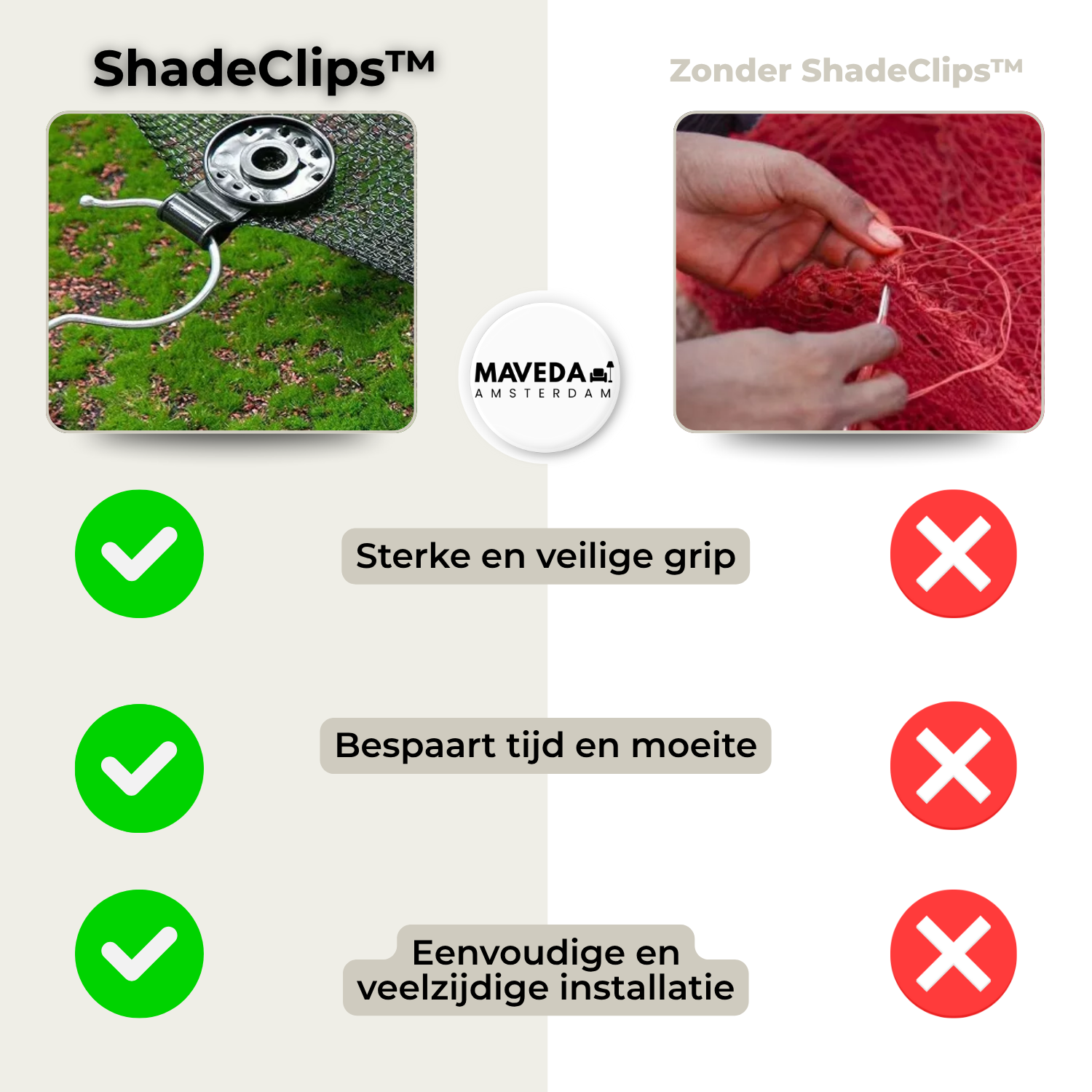 20+20 GRATIS | ShadeClips - De eenvoudige oplossing voor het veilig bevestigen van schaduwnetten