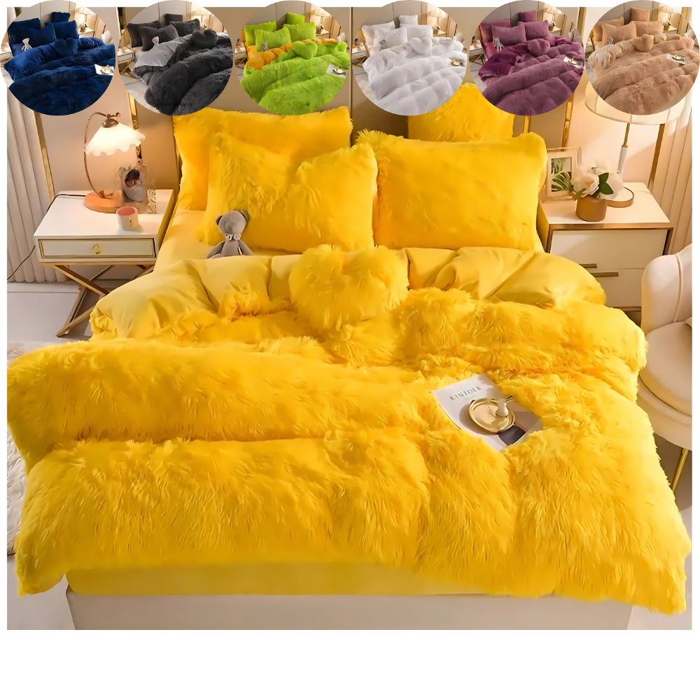 FluffyBliss™ - 5-delige teddy fleece beddengoed set met gratis hartkussen! [Laatste dag korting]