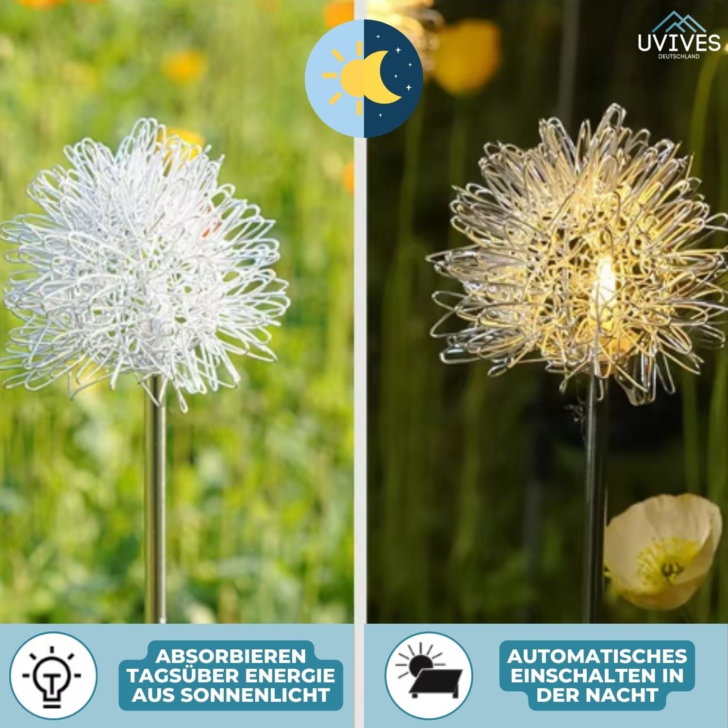 DandeLight™ - Waterdichte tuinlamp op zonne-energie in paardenbloemmotief