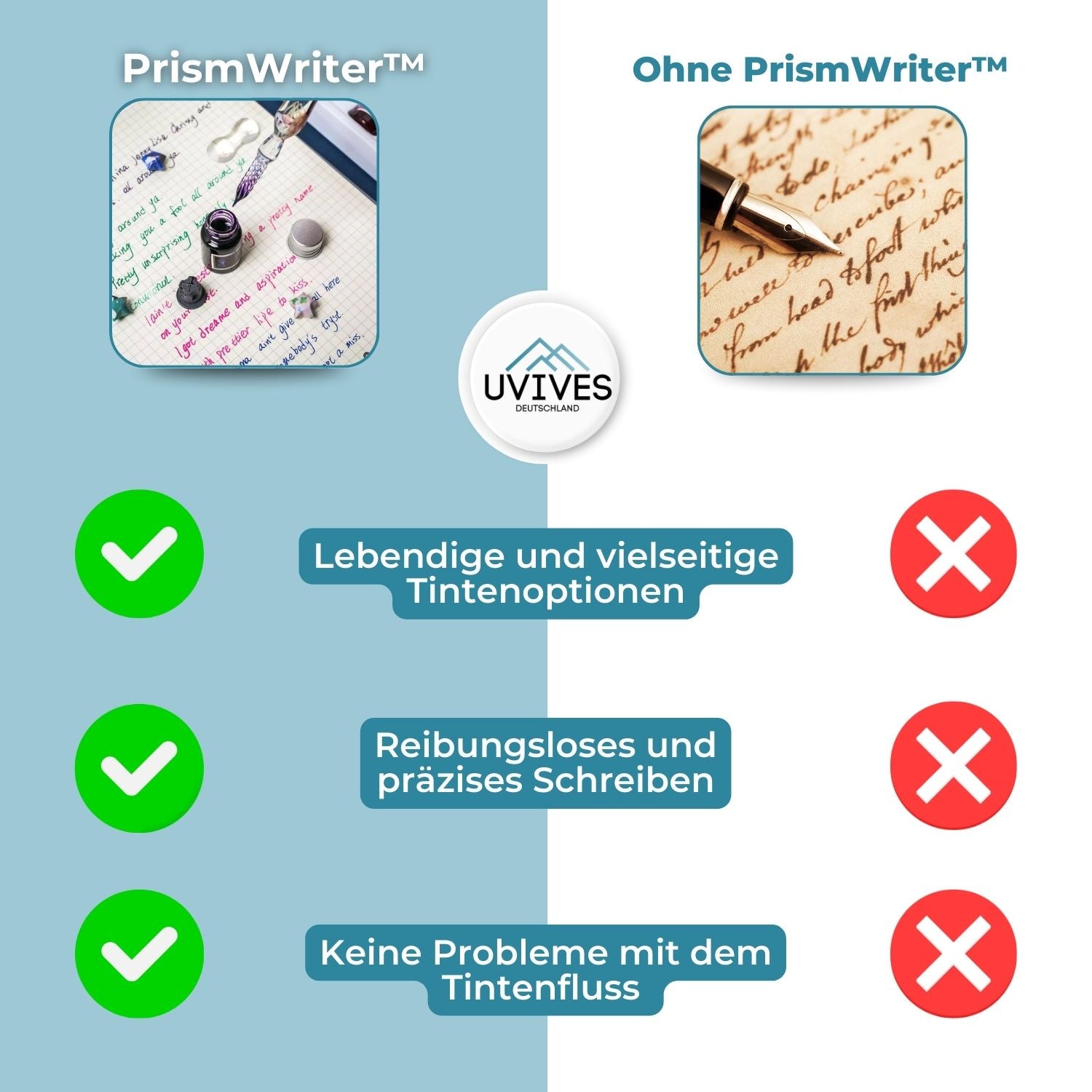 PrismWriter™ - Handgemaakte Kristallen Kalligrafie Potlood & Kleuren Set