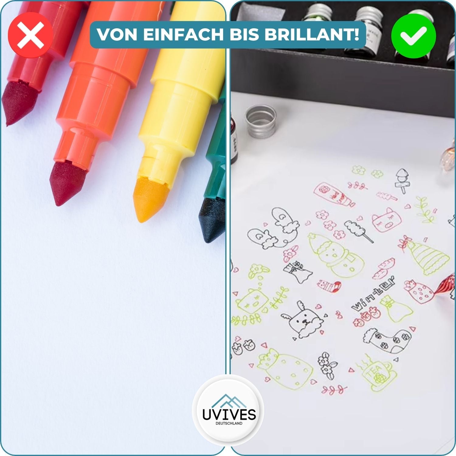 PrismWriter™ - Handgemaakte Kristallen Kalligrafie Potlood & Kleuren Set