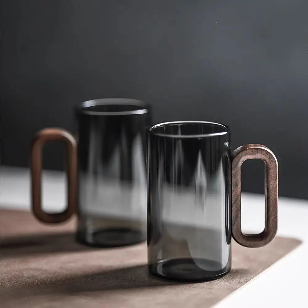 WoodsyMug - Borosilicaatglas met houten handvat [Laatste dag korting]