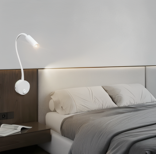 FlexiGlow - Stijlvol LED-bedlampje met flexibele zwanenhals
