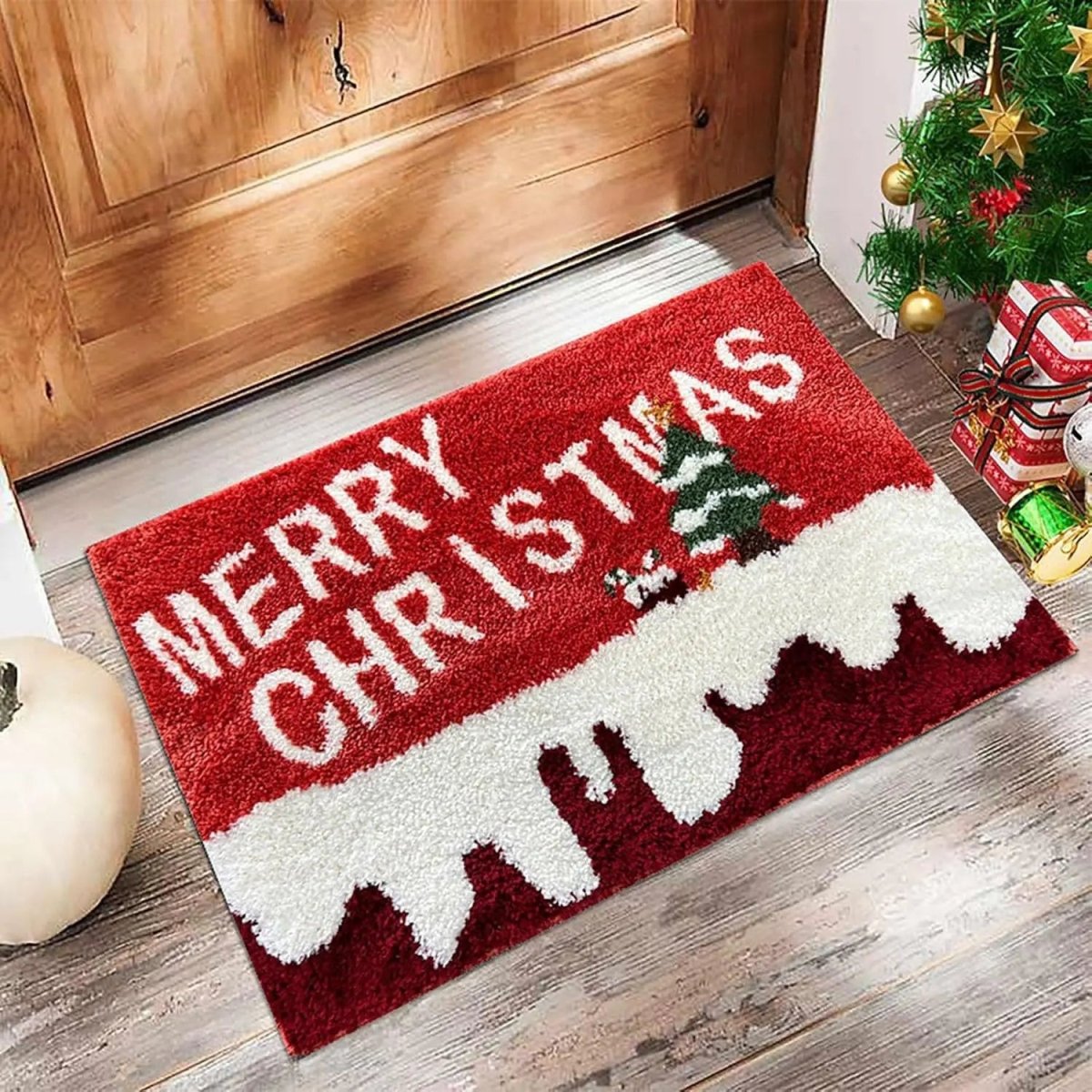 Kerstdeurmat | Feestelijk kerstmotief | Antislip & weerbestendig