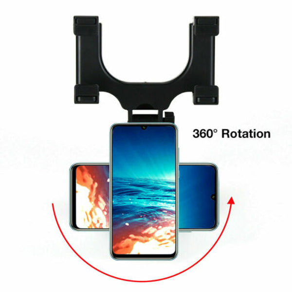 ViewGrip 360 - De mobiele telefoonhouder in de achteruitkijkspiegel voor een veilig zicht en een stevige grip!