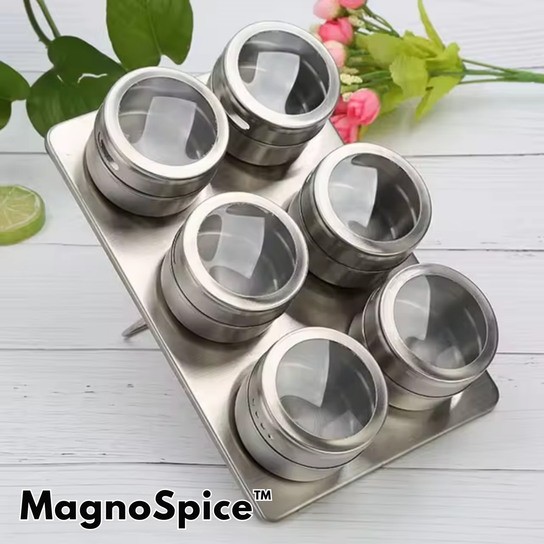 3+3 GRATIS | MagnoJar - Magnetische kruidenpotjes set