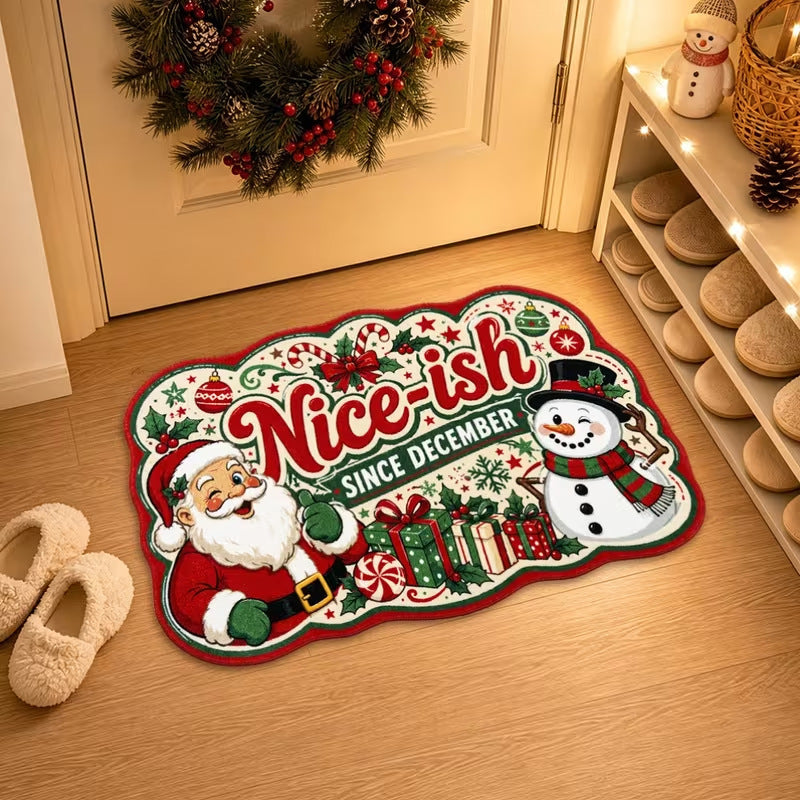 Kerstdeurmat | Feestelijk kerstdesign | Eenvoudig te reinigen