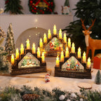 Kerstdecoratie met verlichte figuren voor een warme sfeer