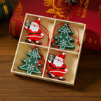 Boomvormige ornamenten om in de kerstboom te hangen