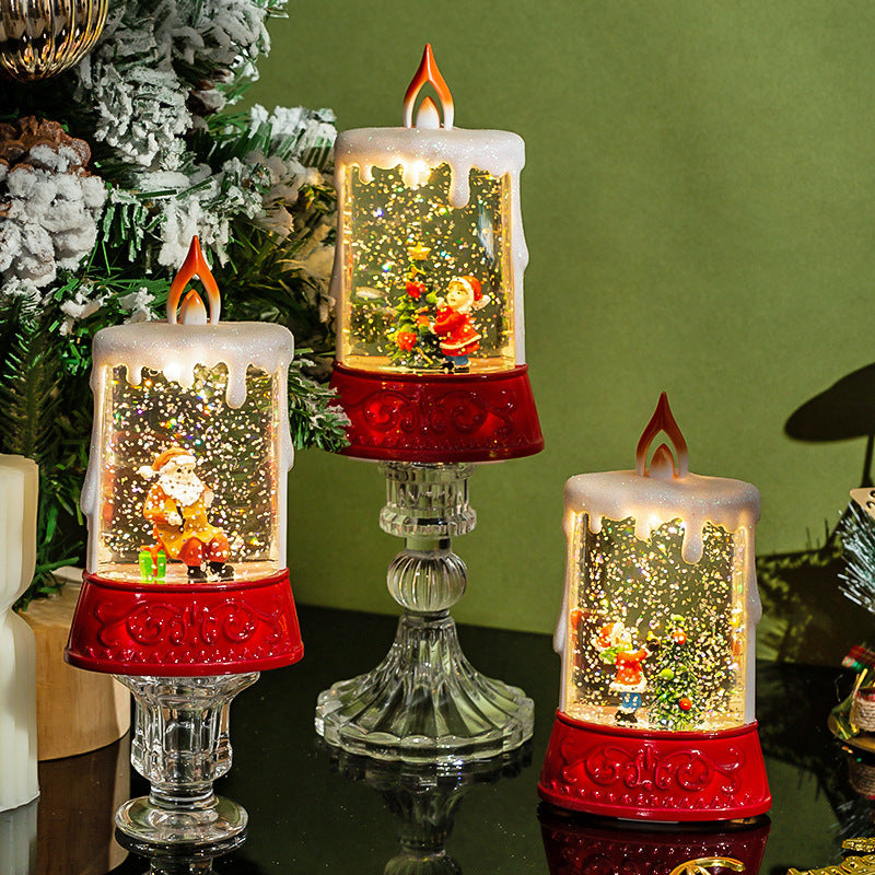Glitterlantaarn met geïntegreerde verlichting voor feestelijke kerstdecoratie