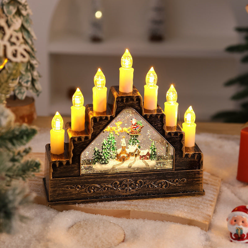 Glitterende kerstdecoratie met ingebouwde LED-verlichting