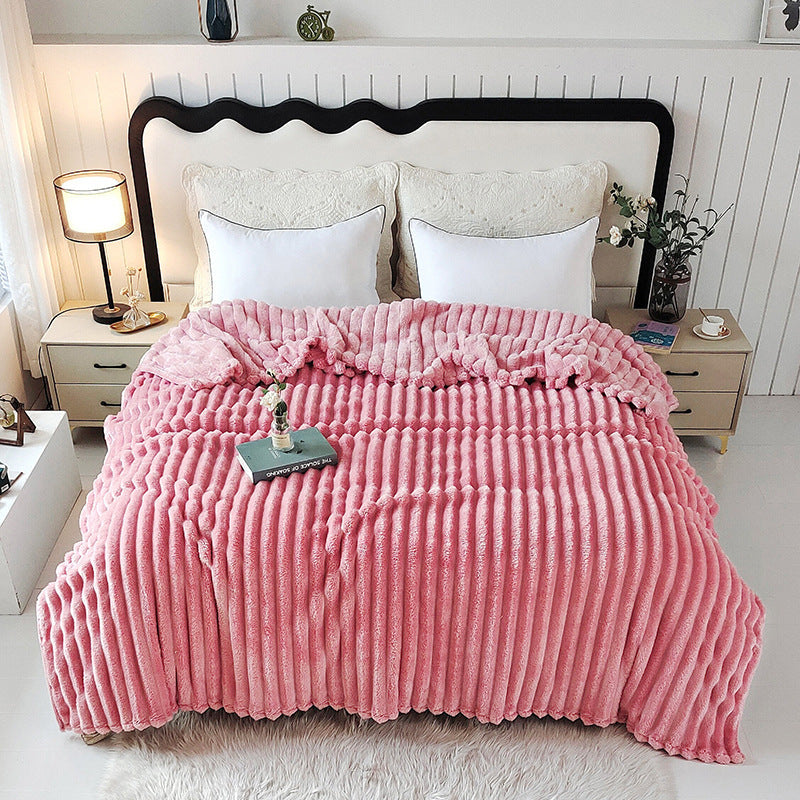 Fleece deken | Zachte pluche structuur | Voor bed, bank en buiten