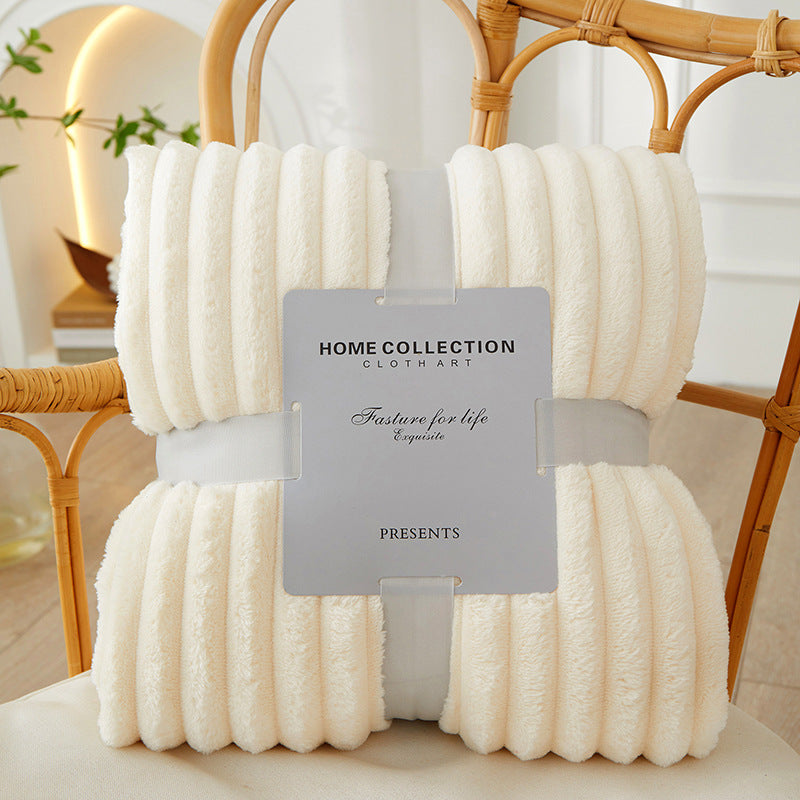 Fleece deken | Zachte pluche structuur | Voor bed, bank en buiten