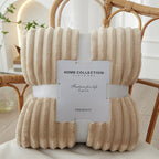 Fleece deken | Zachte pluche structuur | Voor bed, bank en buiten