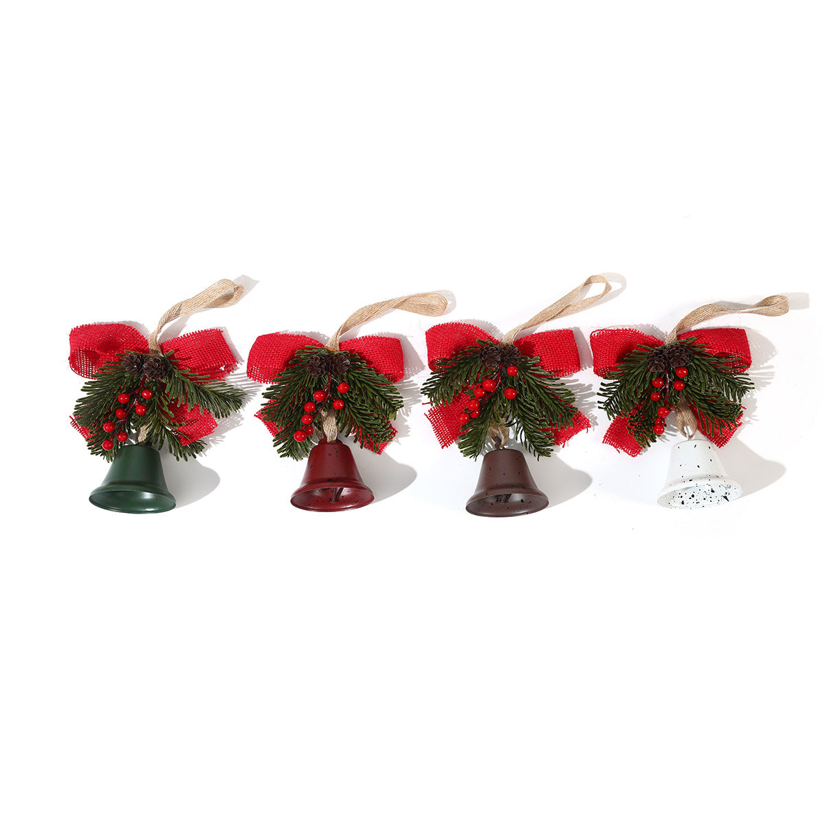 Kerstbel voor in de kerstboom met rode strik