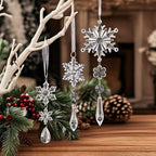 Sneeuwvlokdecoratie die geschikt is voor de kerstboom en krans