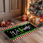 Feestelijke welkomstmat met kerstmotief en antislip achterkant
