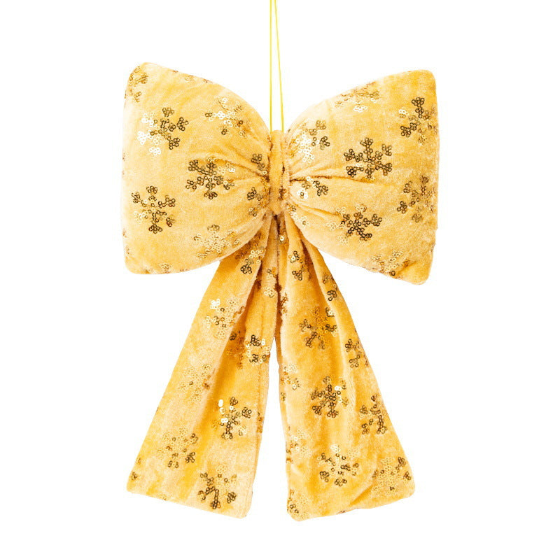 Decoratieve feeststrik | Sneeuwvlokdesign | Stoffen ophangdecoratie