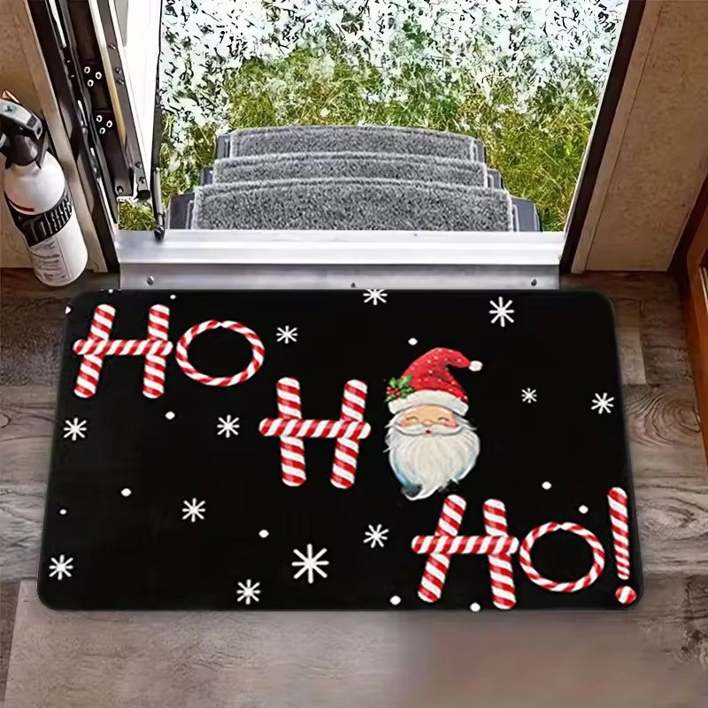 Kerstdeurmat | Kerstbomen & sneeuwvlokken | Antislip achterkant