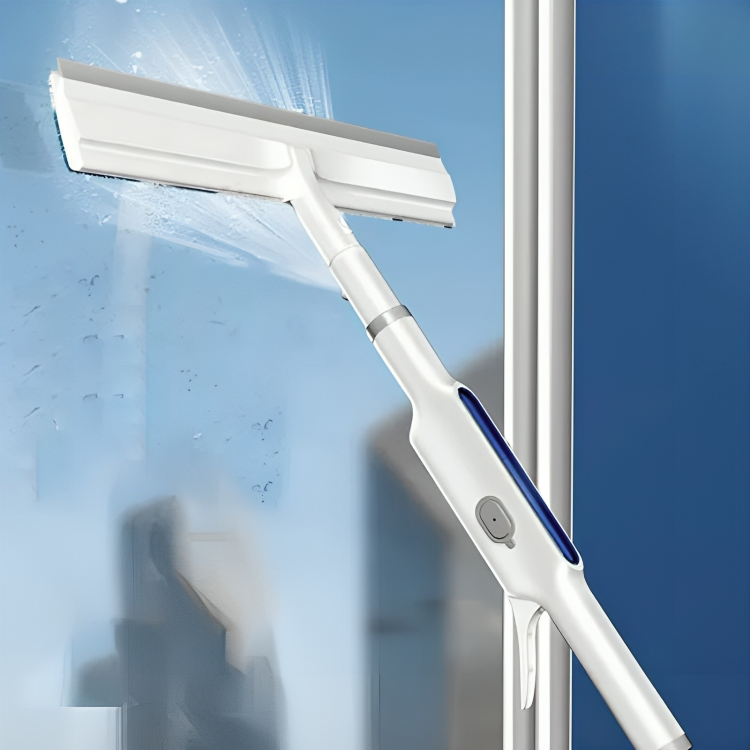 Professionele glasreiniger met waterspray