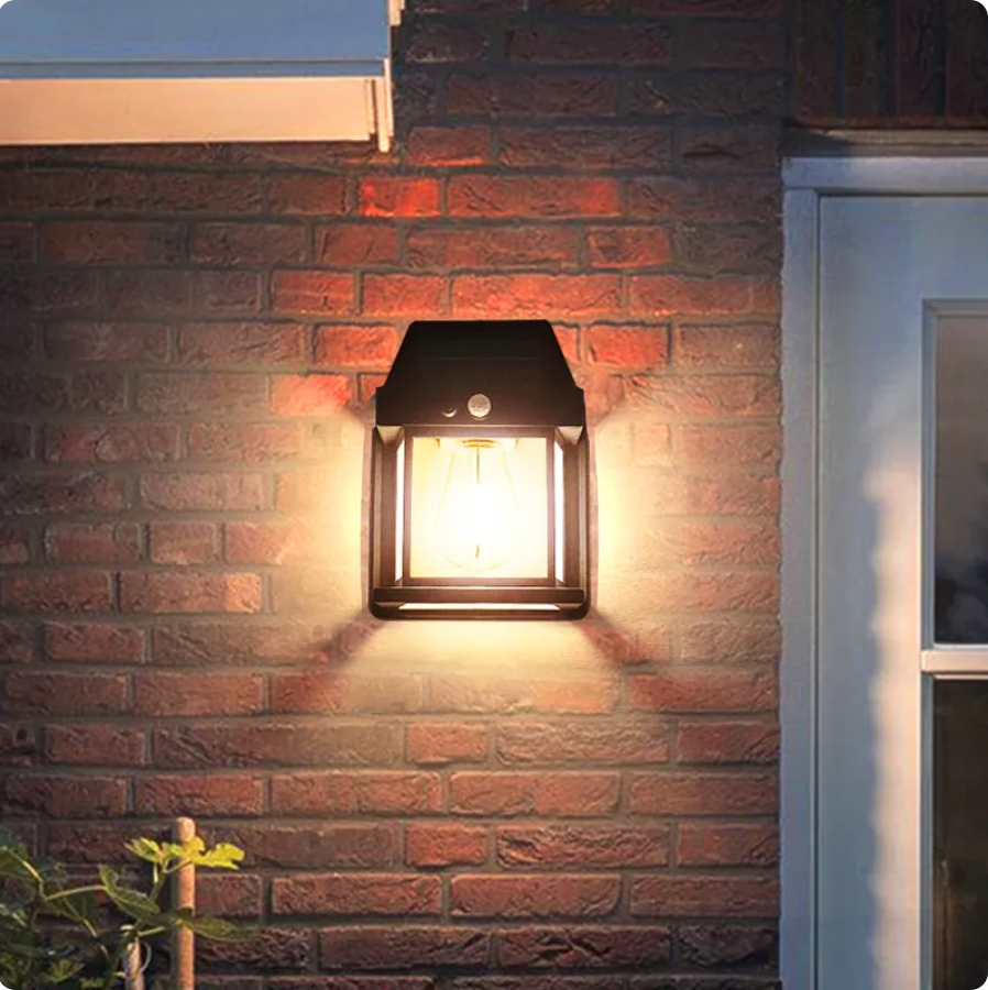 Waterdichte wandlamp op zonne-energie voor buiten