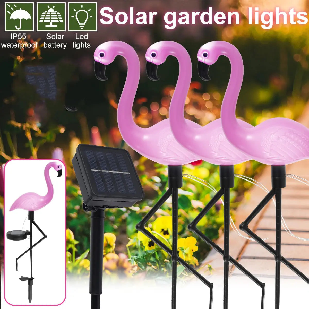 1+1 GRATIS | FlamLit - Flamingo Solar Light [Laatste dag korting]